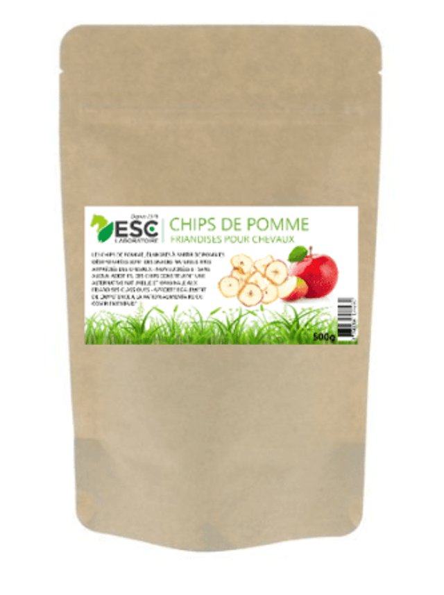 CHIPS DE POMME Cheval – Friandises sans sucres et naturelles