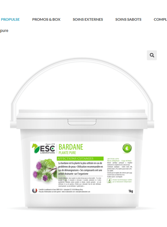 BARDANE – Démangeaisons saisonnières cheval – Plante pure
