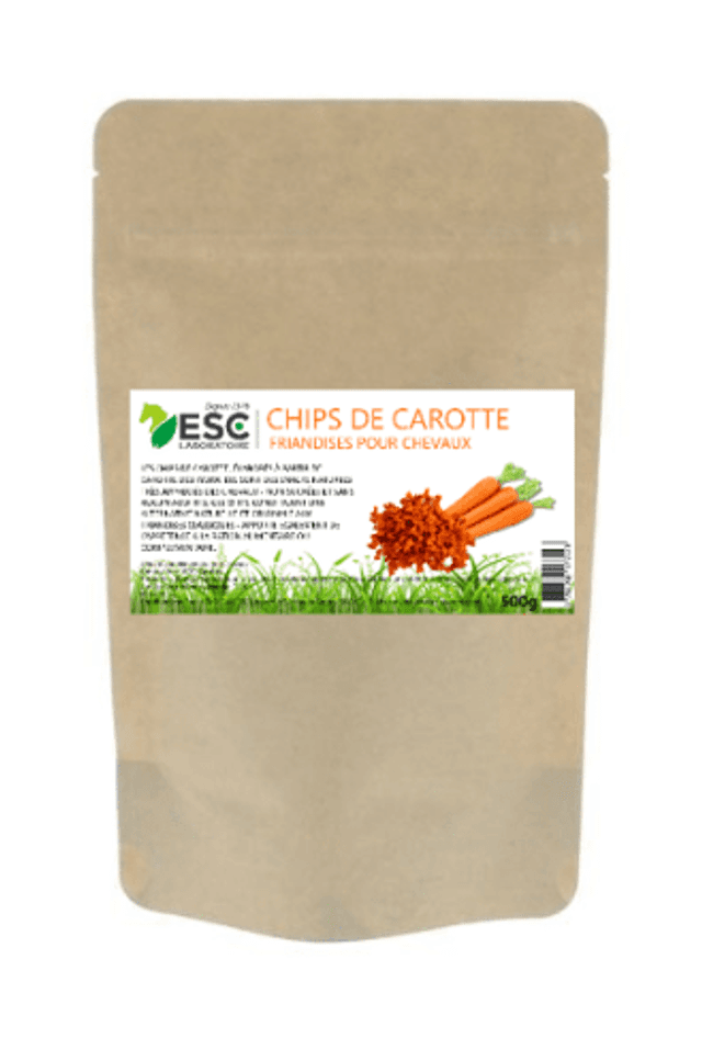 CHIPS DE CAROTTE Cheval – Friandises sans sucres et naturelles