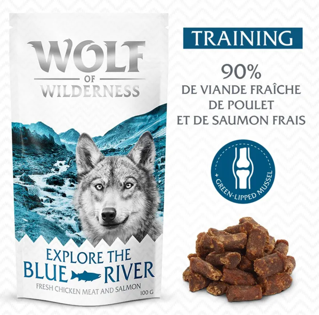 Wolf of Wilderness Training “Explore the Blue River" poulet, saumon