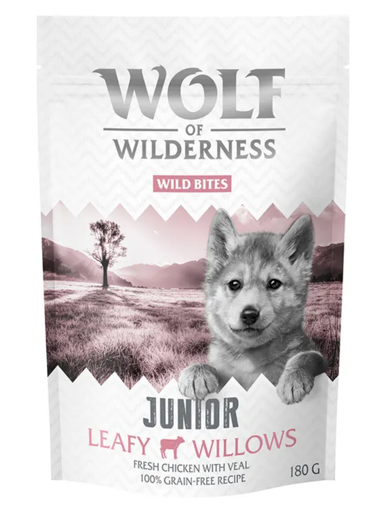 Wolf of Wilderness Bouchées à la viande Junior 180 g pour chiot