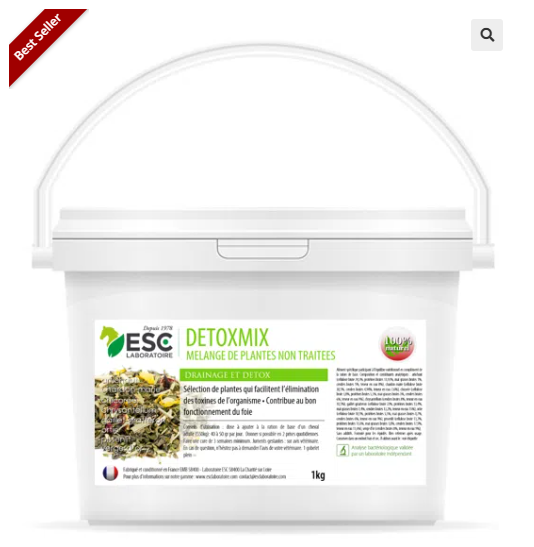 DETOXMIX – Drainage et détox cheval – Mélange de plantes