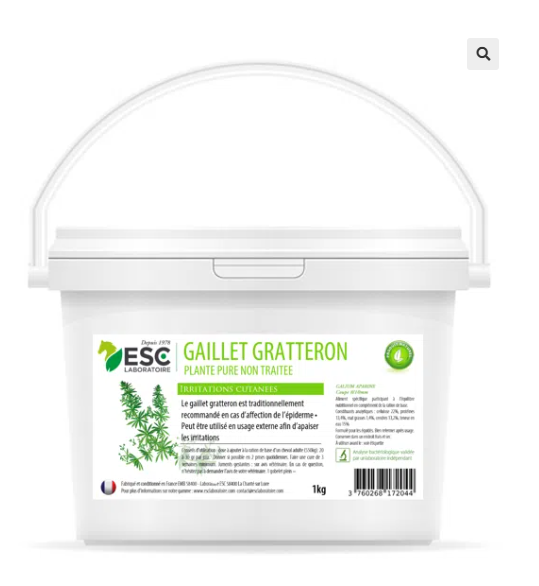 GAILLET-GRATTERON – Drainage lymphatique et démangeaisons cheval – Plante pure