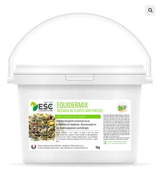 EQUIDERMIX – Démangeaisons saisonnières cheval – Mélange de plantes