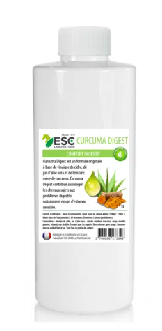 CURCUMA DIGEST – Jus d’aloe + curcuma – Confort digestif du cheval