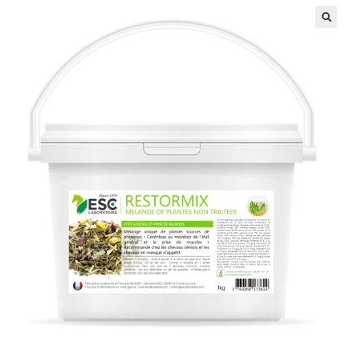 RESTORMIX – Etat général et prise de muscle cheval – Mélange de plantes source de protéines
