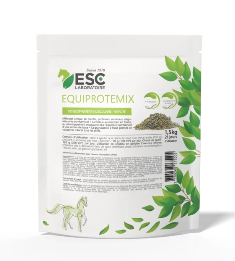 EQUIPROTEMIX – Développement muscles cheval – Complément enrichi source de protéines