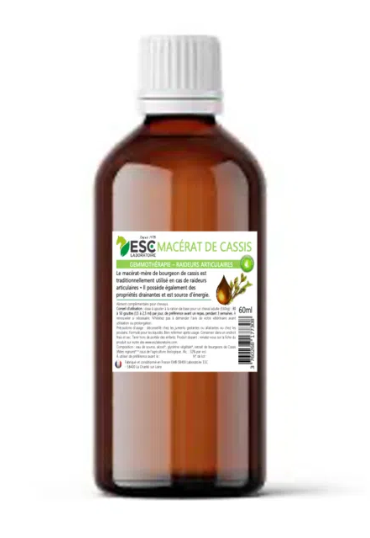 MACERAT DE BOURGEON DE CASSIS – Gemmothérapie cheval – Articulations, Fatigue