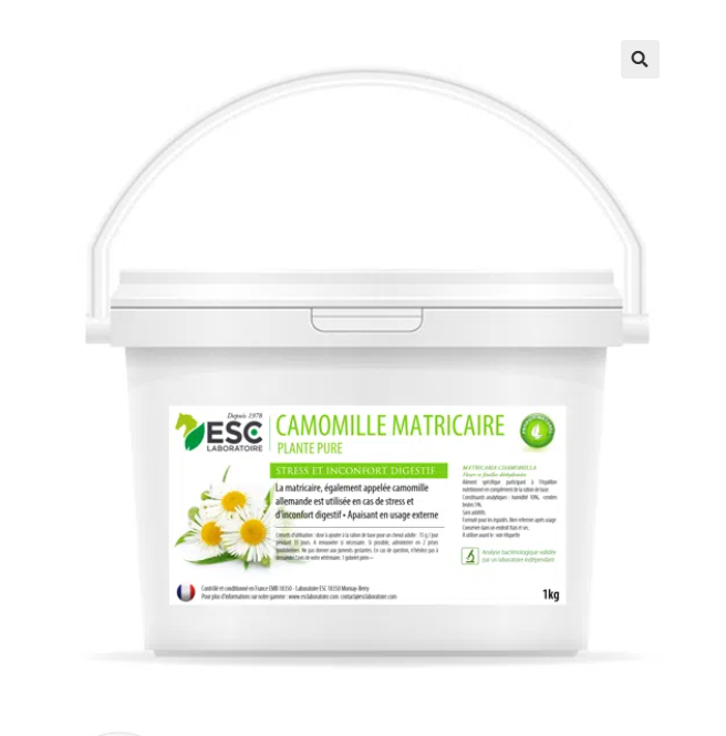 CAMOMILLE MATRICAIRE – Stress et inconfort digestif cheval – Plante pure