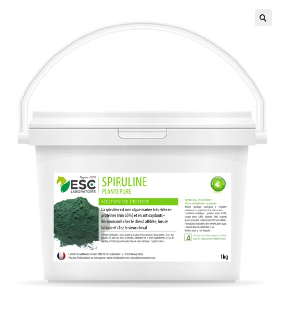 SPIRULINE – Soutien de l’effort et de l’organisme cheval – Plante pure