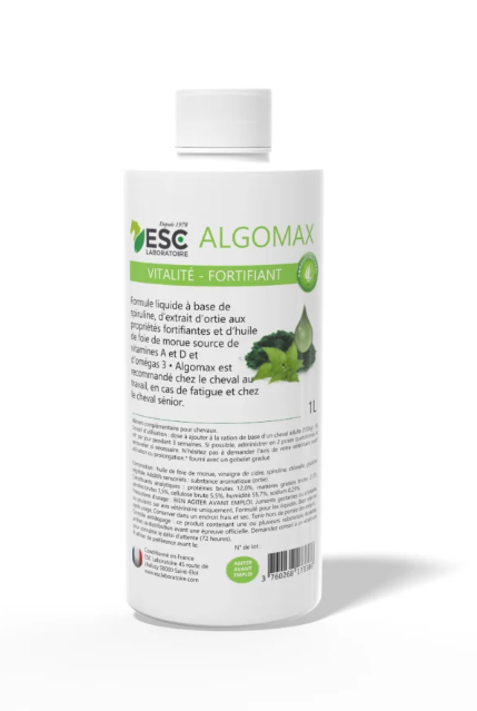 ALGOMAX – Fortifiant à base de spiruline – Cheval fatigué, baisse de forme