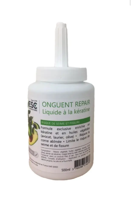 ONGUENT REPAIR LIQUIDE – Corne cassante et fissures – A base d’huiles végétales et enrichi à la kératine