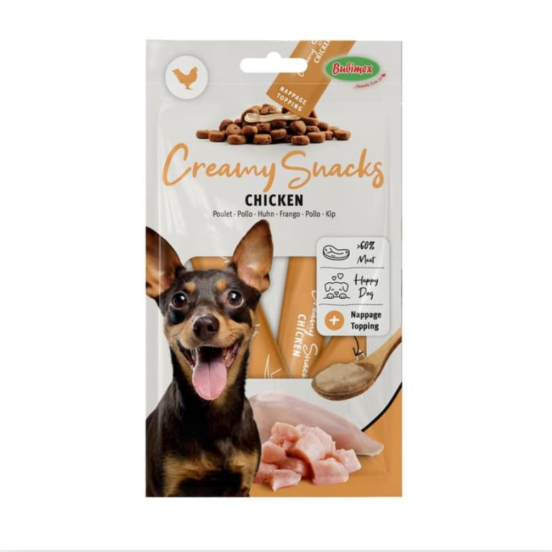 Creamy Snacks Chien x4, poulet, 60g